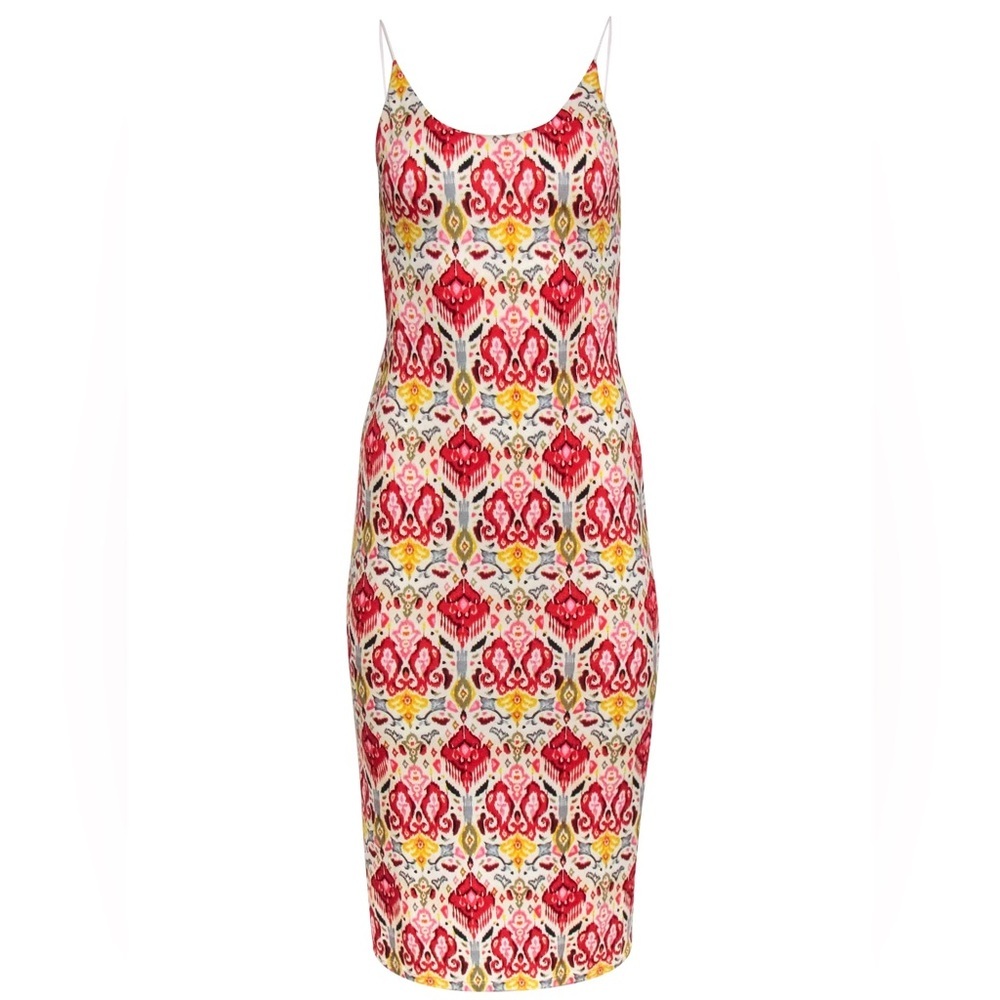 Alice+Olivia Delora Silk Blend Midi Dress NWT Strappy Printed Size 6–Ret. $425 - Picture 11 of 13